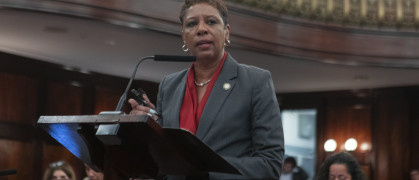 Speaker Adrienne E. Adams before the vote on City of Yes